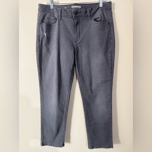 Sonoma Charcoal Straight-Leg Jeans